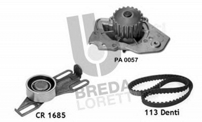 BREDA LORETT kpa0113a -  Водяной насос + комплект зубчатого ремня